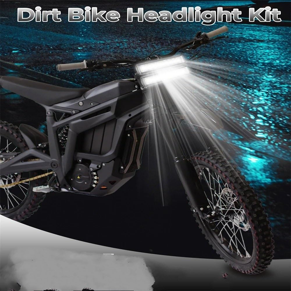 Fanale Anteriore Fari Moto 6500K Plug & Play Sport Head Light 5500Lm Faro Doppio Kit Interruttore Barra Luminosa Per Talaria Per Sting R MX4 Dirt Bike Elettrica
