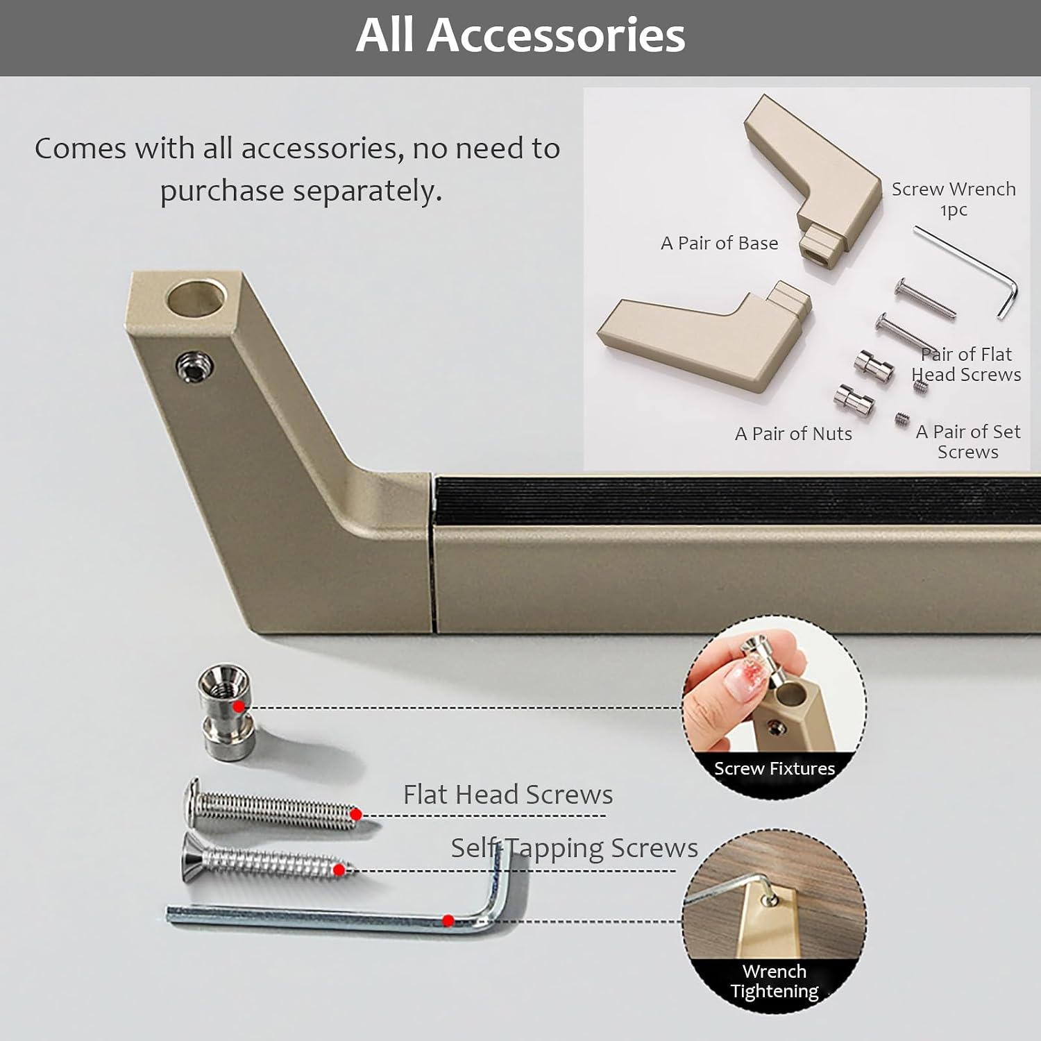 JYHHCYS Heavy Duty Closet Rod Support, 40 50 60 70 80 90 100 120 140 Cm Ultra-Long Aluminum Clothes Hanging Bar with Mute Bar, Space Saving Closet Bar for Hanging Clothes(B,40cm/15.7in)