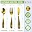 12 Piece Stainless Steel Kids Silverware Set - Child and Toddler Safe Flatware - Kids Utensil Set - Metal Kids Cutlery Set Includes 4 Small Kids Spoons, 4 Forks & 4 Knives - Gold