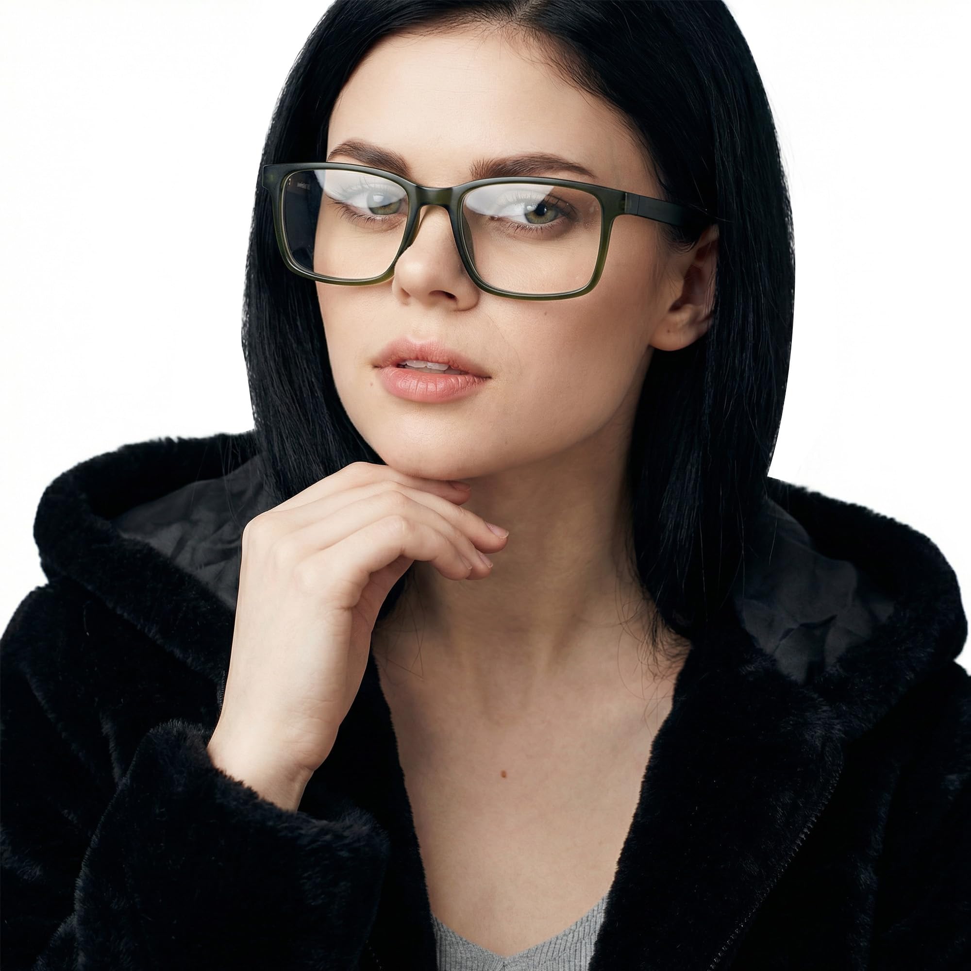LENSKART BLU | Zero Power Blue Cut Computer Glasses | Anti Glare, Lightweight & Blocks Harmful Rays | UV Protection Specs | Men & Women | Medium | LB E14454 2