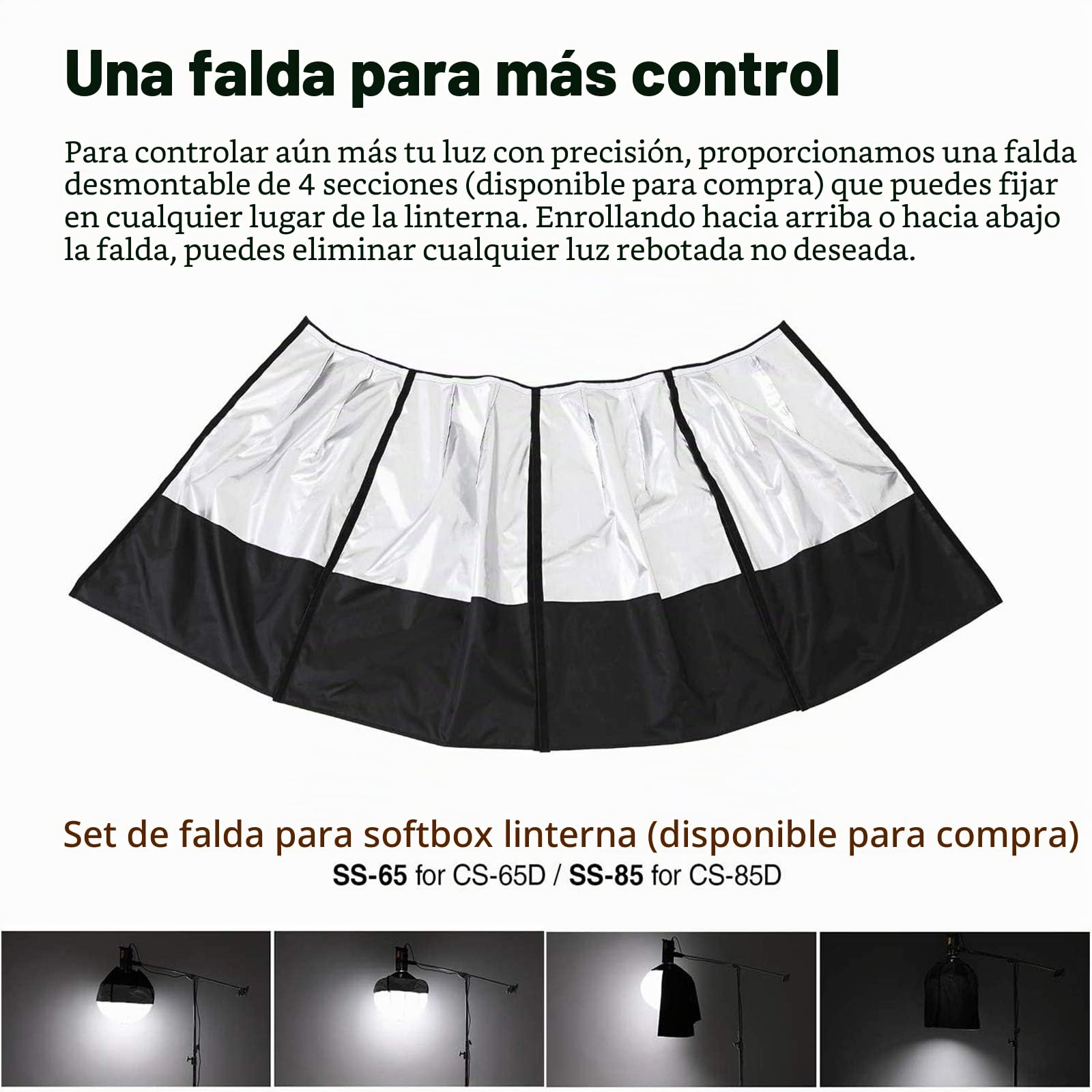 GOODOX CS-65D Softbox de Linterna Monte de Bowens 65cm | Instalación Rápida de 65 cm Softbox de Globo Plegable para Fotografía de Iluminación Continua de Estudio de Retrato