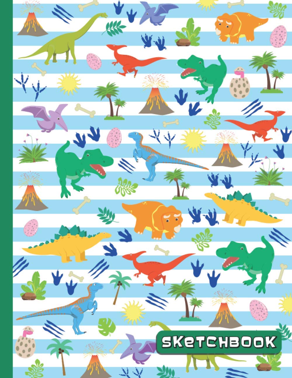 Sketchbook for Boys: Dinosaurs Sketch Book for Kids - Blank Pages for Sketching, Drawing, Writing, and Doodling - Large 8.5 x 11 Drawing Pad - Gift Idea for Young Artists
