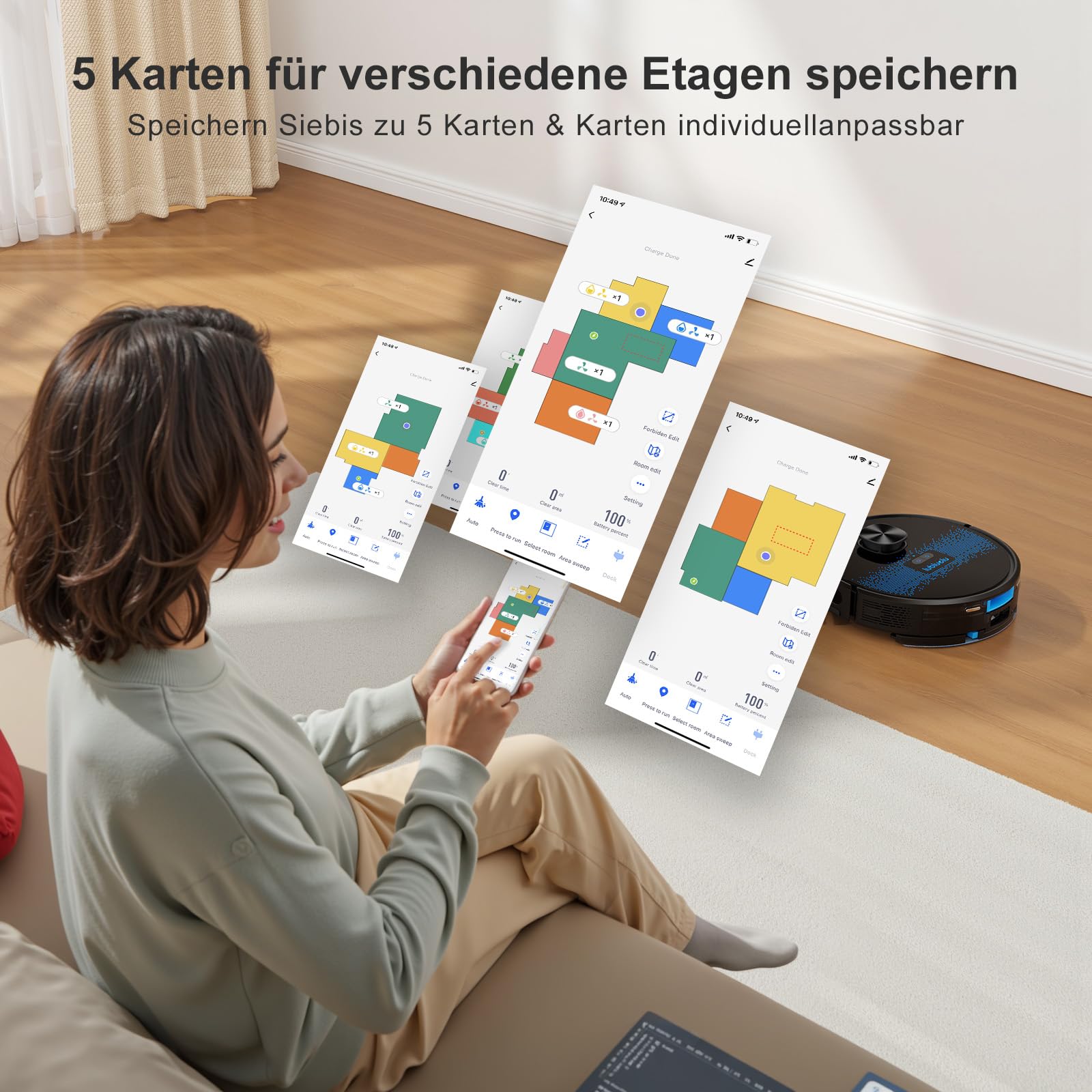 Lubluelu Saugroboter mit Absaugstation 3-in-1 – Bild 5