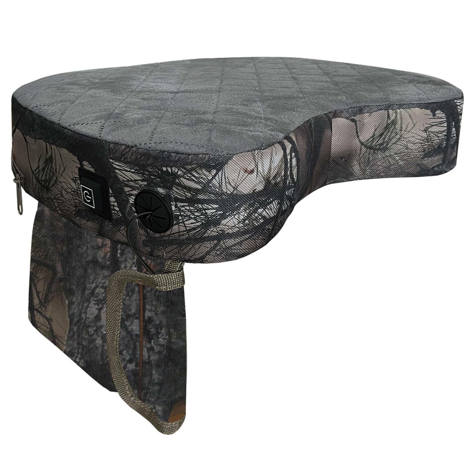 Asiento de Caza calefactora 3 Nivel de Caza calefactora 16x11x3in con Mango y Bolsillo de Banco de energía de Bolsillo multipropósito de Camuflaje de Asiento de Caza para Pesca de Hielo, Campamento