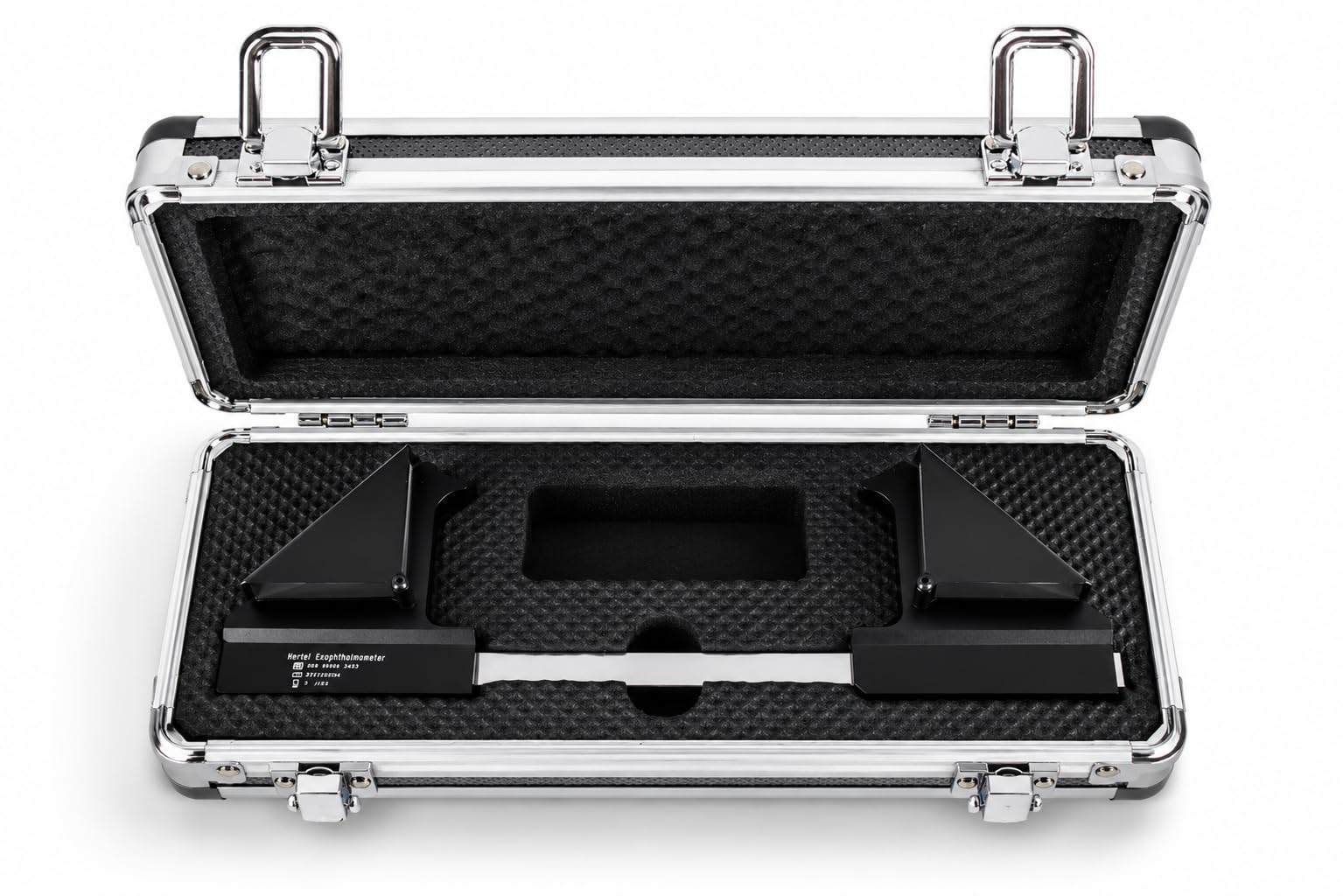 JUTRON VISION Hertel Exophthalmometer | Stainless Steel Eye Measurement Tool for Exophthalmos 0-35mm | 80-120mm Pupil Distance Range | Includes Brackets & Prisms in Protective Metal Case-picture-20