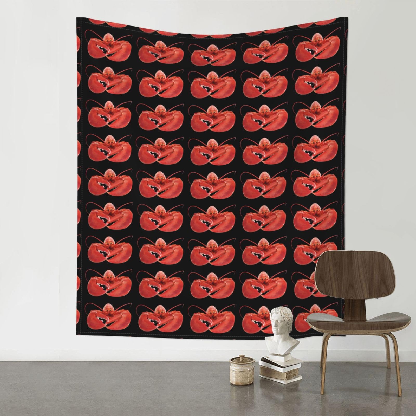 HJFCZH Lobster Prints 60x51in Wall Tapestry Bohemian Throw - Dorm Decor, Beach Blanket, Sofa Cover & Unique Gift