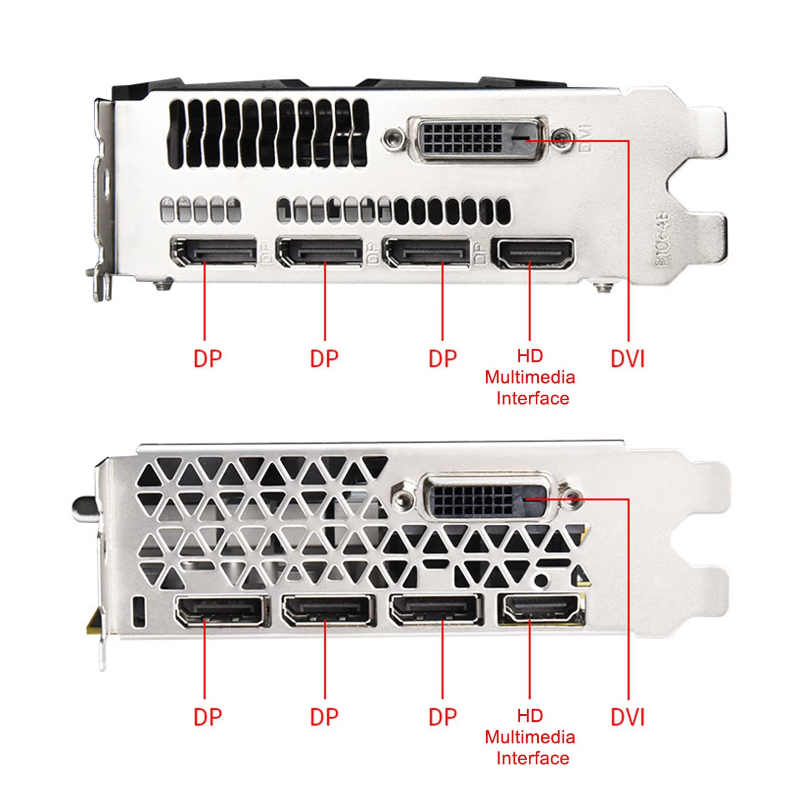 Scheda Grafica da Gioco, Scheda Grafica da Gioco 8G GDDR5 a 256 Bit con Doppia Ventola, Scheda Grafica per Computer DP HDMI DVI VGA PCI Express 3.0 X 8 per PC da Gioco