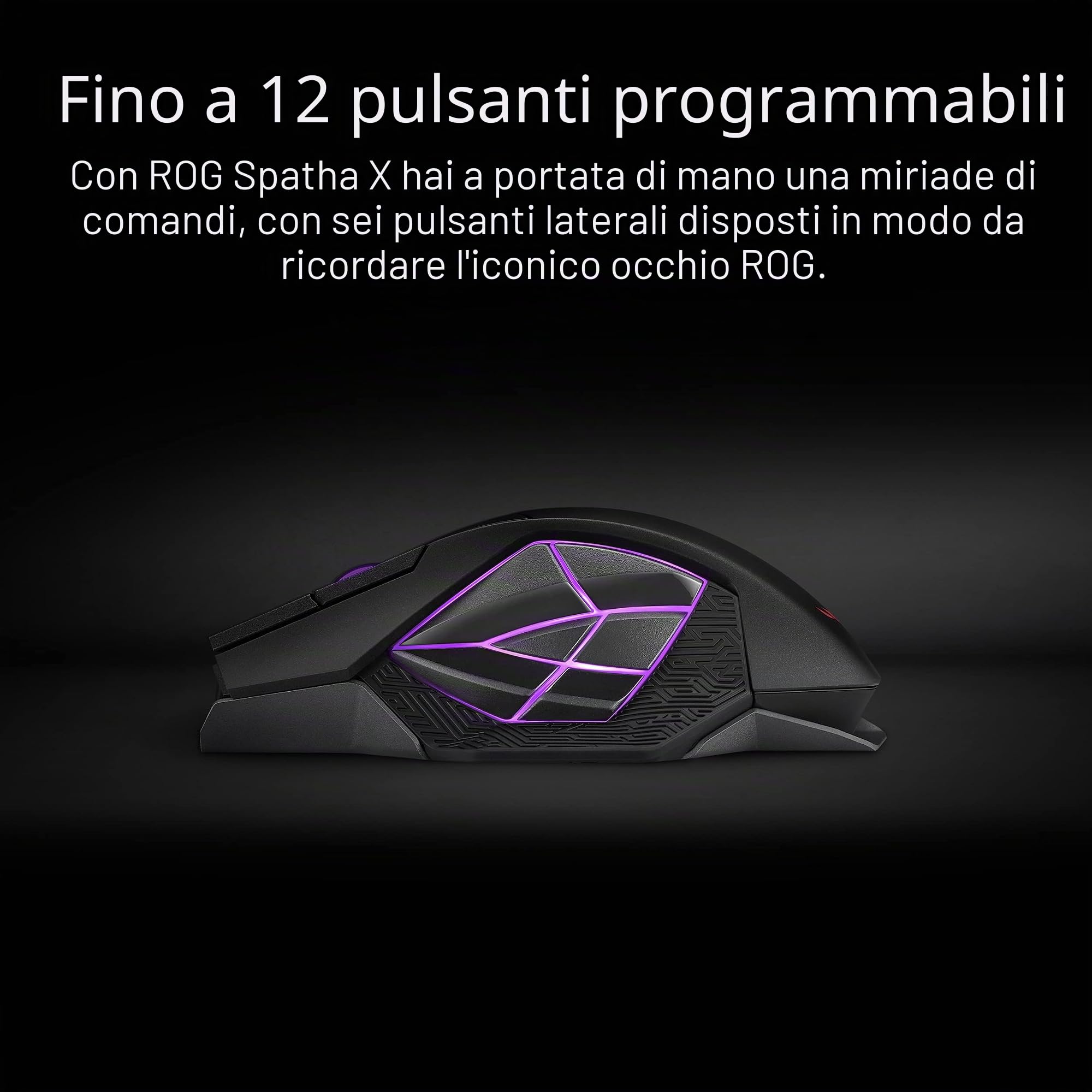 ASUS Spatha X Ratón Gaming Inalámbrico 19000 DPI Negro