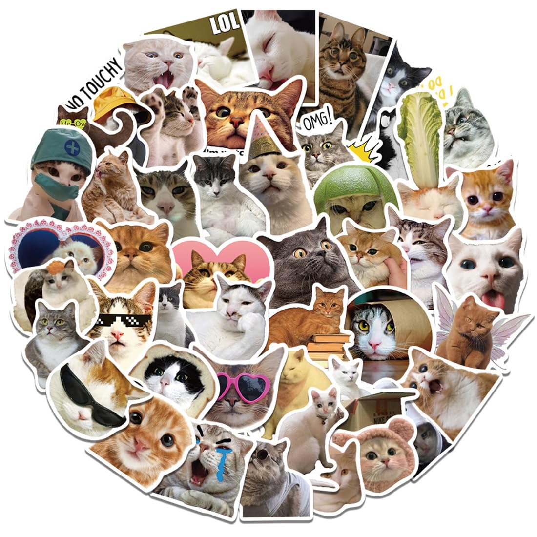100 Pezzi Adesivi In Schiuma Eva 3D - Sticker Gatti Meme Divertenti Per Laptop, Telefono, Diario - Foto 6