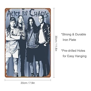Musician Band Artwork Alice in Chains Artwork Metal Tin Sign