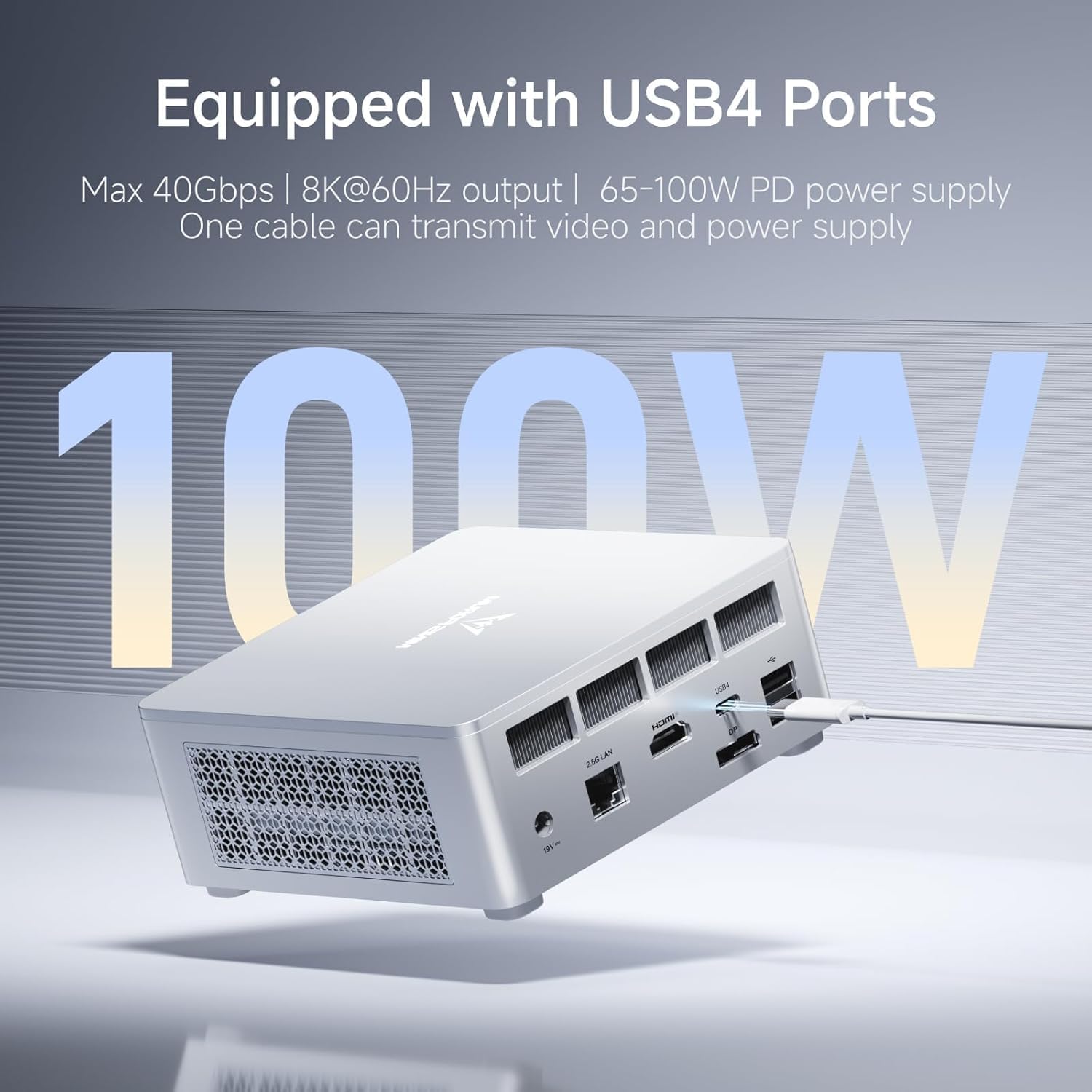 MINIS FORUM UM870 Slim Mini-PC, AMD Ryzen 7 8745H (8 Kerne/16 Threads, bis zu 4,9 GHz), 32 GB DDR5-RAM und 512 GB PCIe 4.0 SSD, DP/HDMI 2.1/USB 4.0, 4 x USB Typ A, WLAN 6e/BT 5.2
