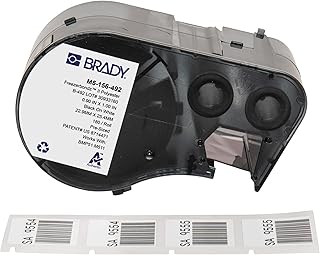 Brady Authentic (M5-156-492) FreezerBondz™ Ultra-Thin Cryogenic Polyester Labels 1"H x 0.9"W Black on White, 180 Labels. for use with The BMP51 and M511 Label Printers