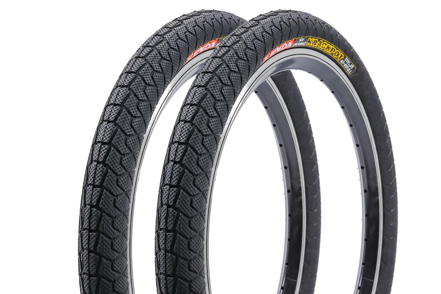 2 Stück 20 Zoll Fahrrad Reifen Set KRATPOT 20x2.25 BMX 58-406 Schlauch AV