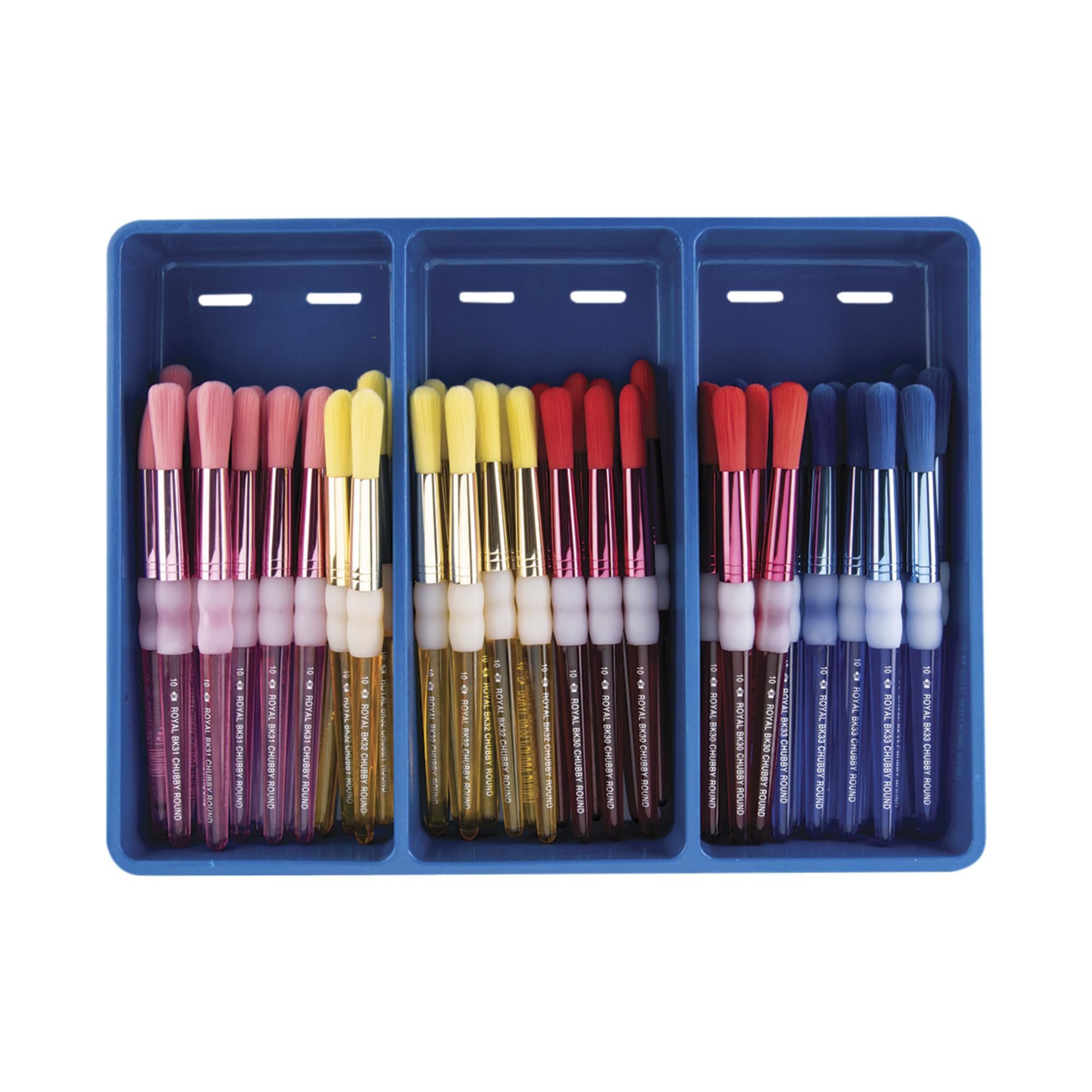 Royal & Langnickel Big Kids Choice Chubby Lot de 48 pinceaux ronds pour salle de classe