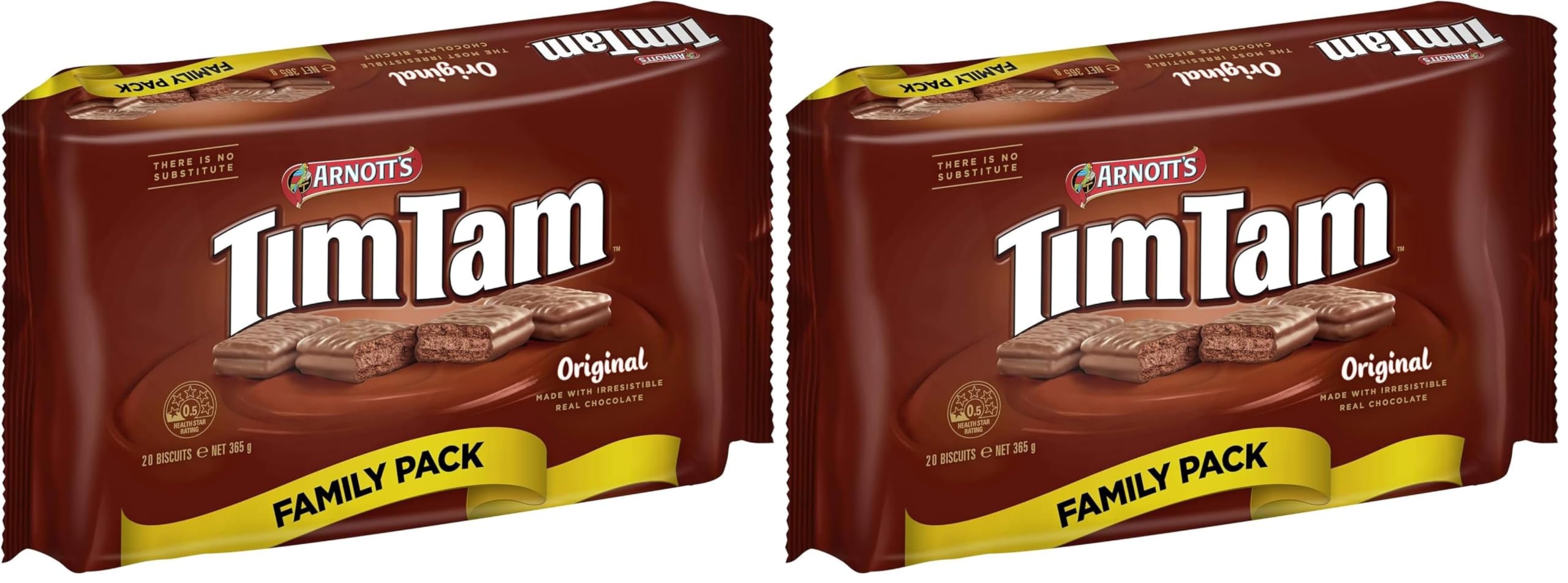 Arnotts Tim Tam Chocolate Biscuits Family Pack, 365g (Pack of 2)