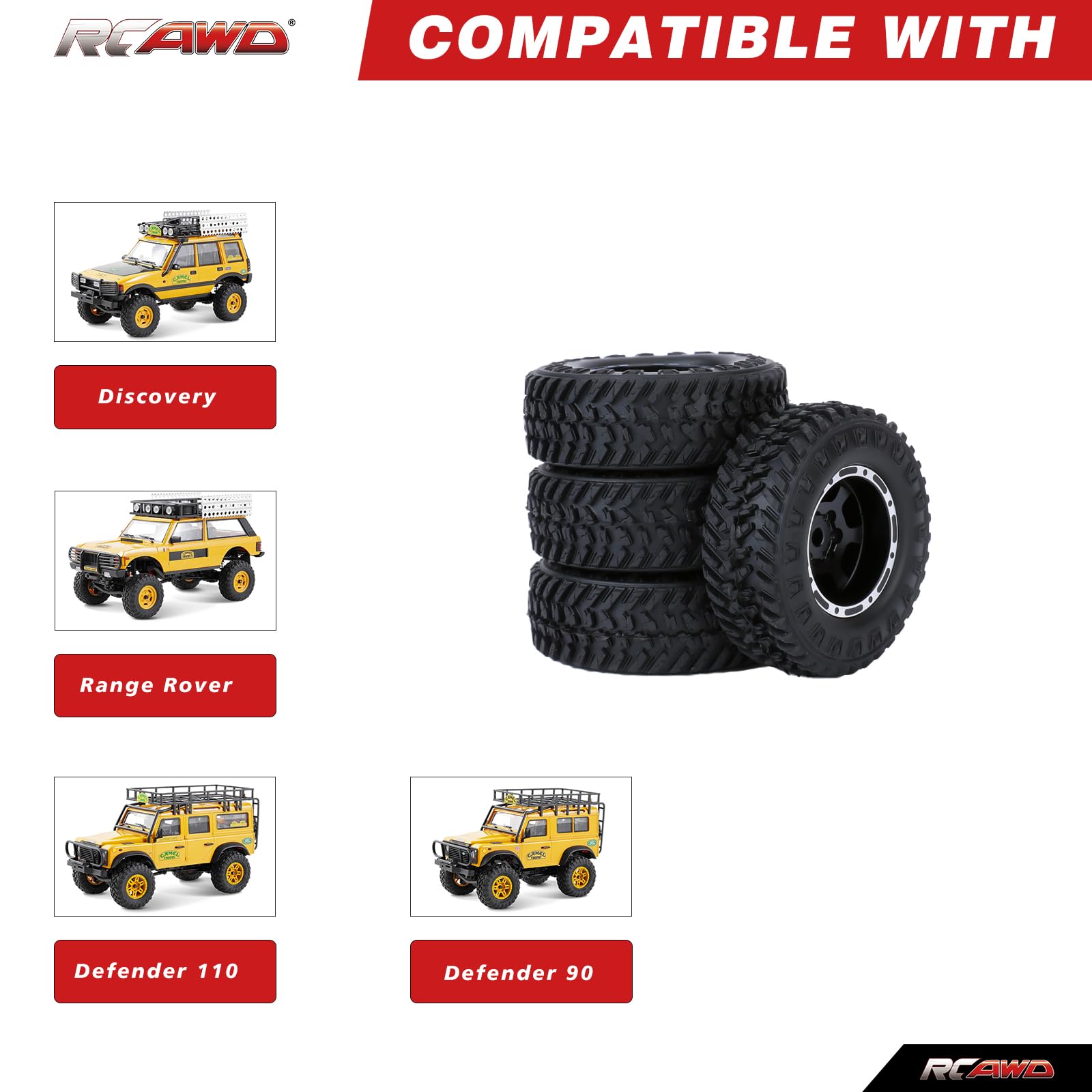 FMS 1/24 FCX24M ホイール＆タイヤカスタム　8/31まで Amazon.com: RCAWD Alloy 1.0 FCX24M Wheel and Tires Rim With