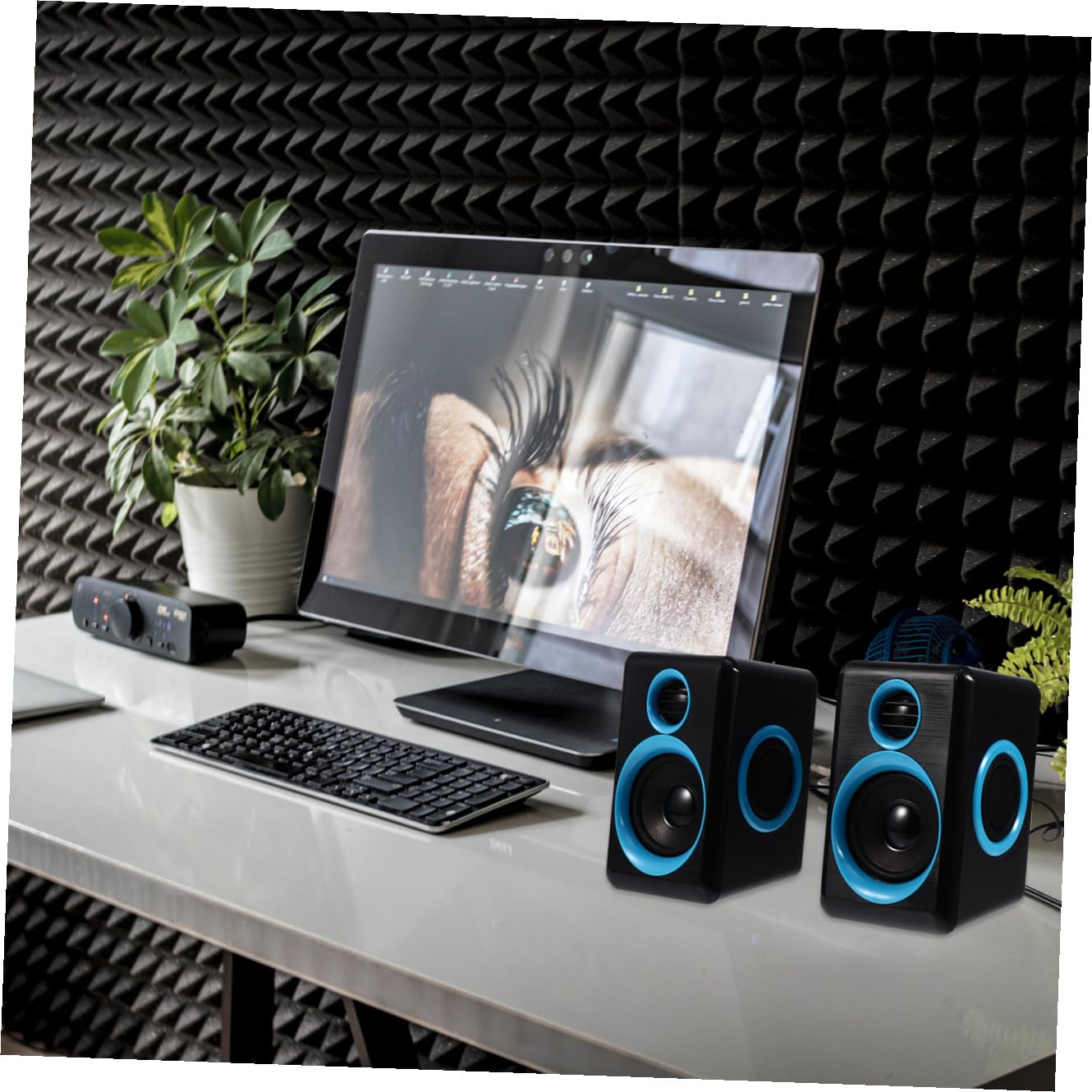 SHINEOFI 2 Piezas Mini Altavoz para Computadora y Portátil Altavoz Hogar y Oficina Diseño Creativo para Pc