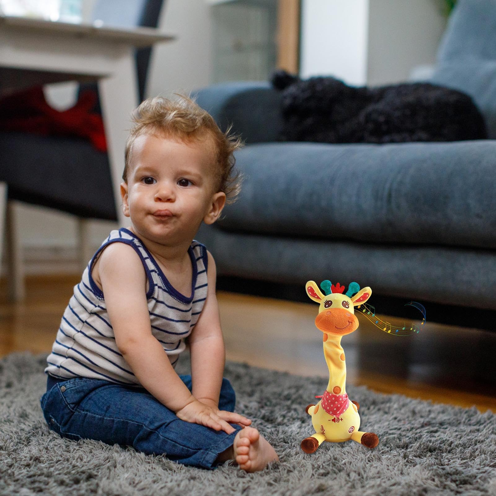 Générique Danse Talking Giraffe Toy - Animal En Peluche Musical, Peluche Répétitive Interactive | Jouet De Chant Brillant Avec Mouvement Et Lecture Audio Pour Les Bébés Filles Garçons