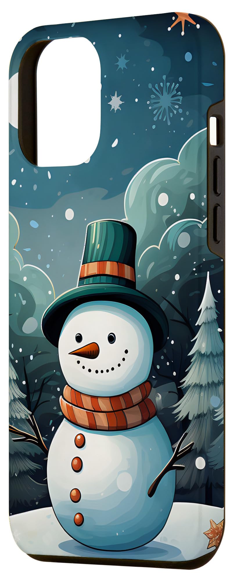 Amazon.co.jp: iPhone 13 Pro Max 雪だるま 冬 夜 雪村 スマホケース
