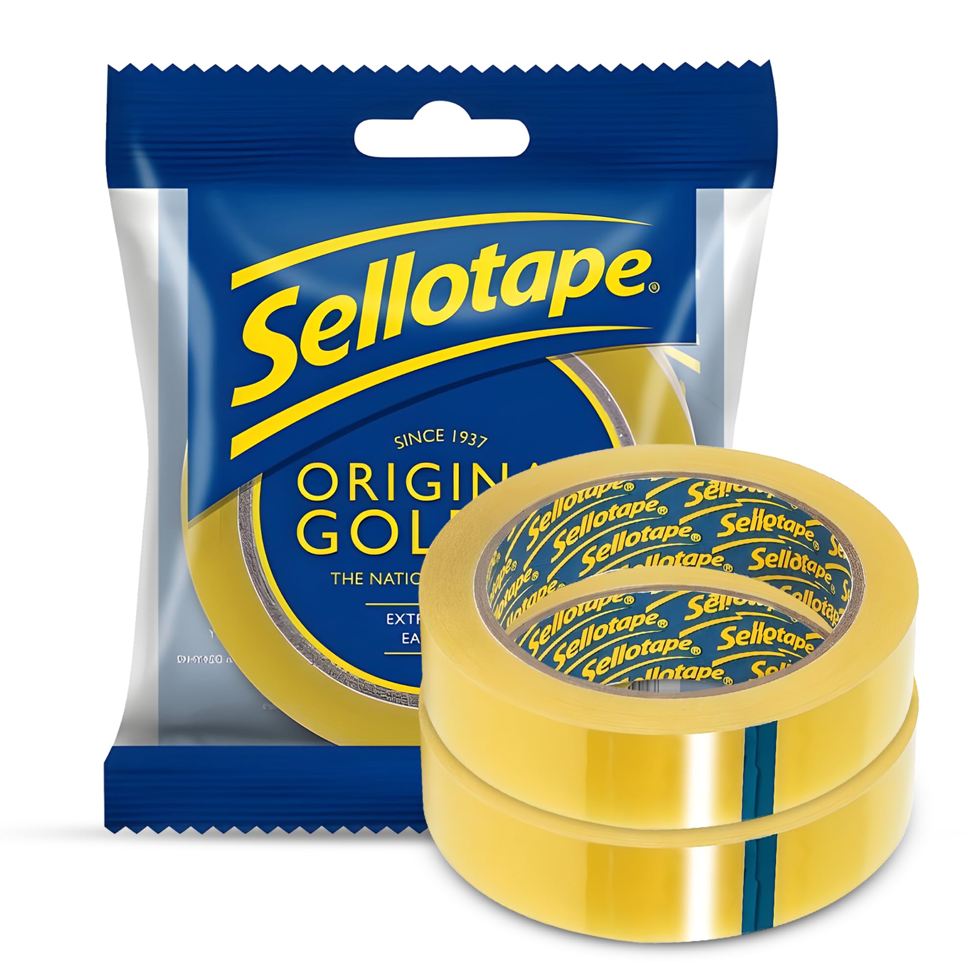Photo 1 of ? ???? Original Golden Heavy Duty Packing Tape | Extra Strong Clear Packaging Tape for Home, Office, Gift Wrapping & Moving Boxes | Anti-Tear, Adhesive Shipping Tape Refills 0.96 Inch x 55 Yards