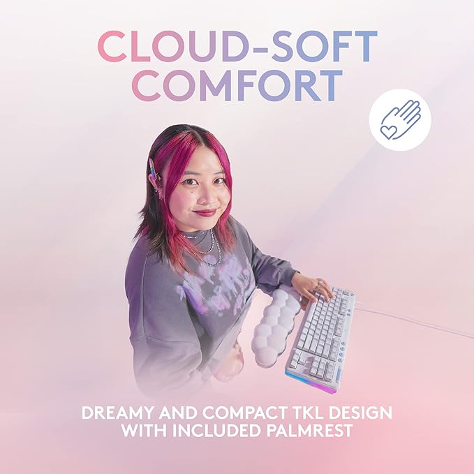 Teclado Gamer Logitech G713 Mecánico TKL RGB USB-C Blanco miniatura 2