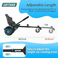 Vista 3 de Gotrax Hoverboard - Accesorio de asiento de kart para patineta de equilibrio automático de 6.5", 8", 8.5", 10", longitud del marco ajustable
