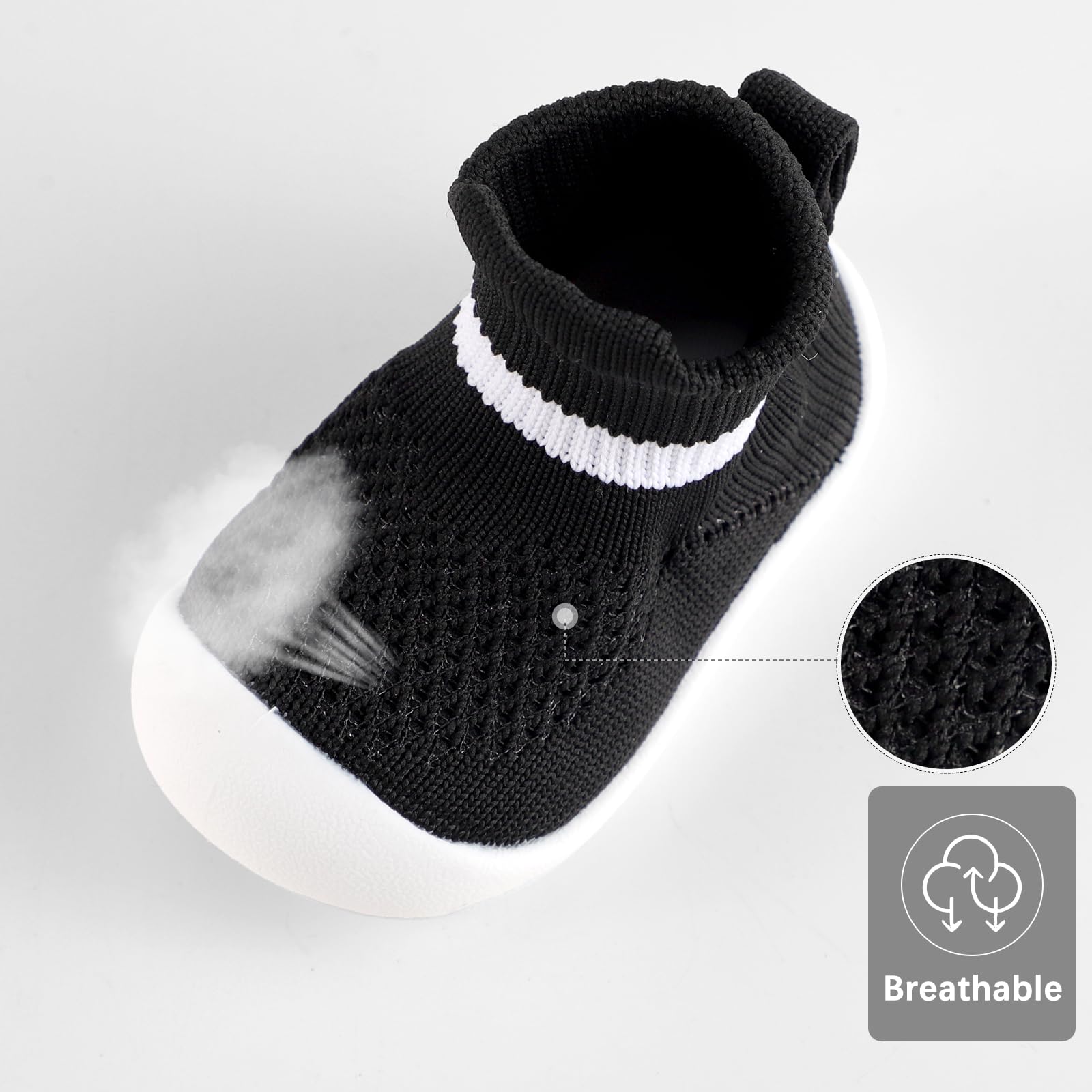 MK MATT KEELY Baby Shoes Boys Girls Sock Shoes Toddlers Pre Walkers First Walking Shoes with Anti Slip Rubber Sole — view 4