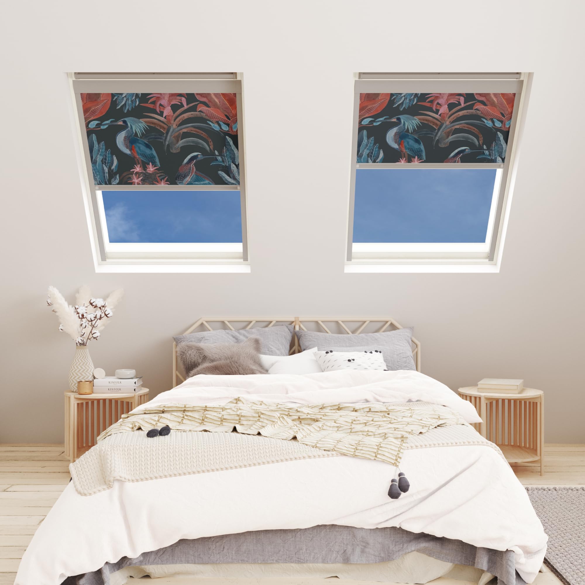 Verdunkelungsrollo Premium für Roto, auf Maß, Thermorollo, Sonnenschutz | Dachfensterrollo, passend für Modelle 310-849, Q4, R35-R88