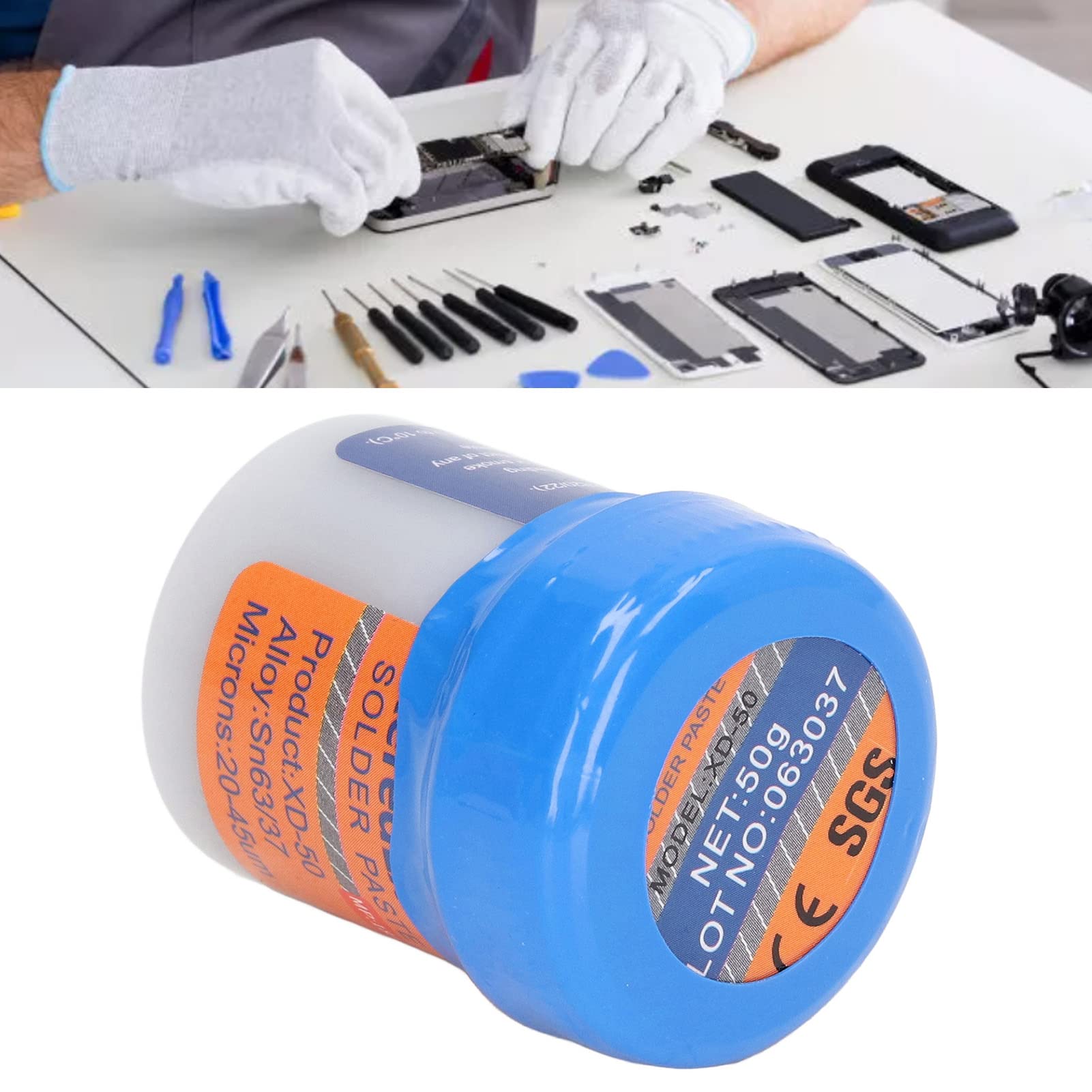 50g Content Soldering Paste 183? Melting Point High Insulation Solder Flux Paste for Patch Electronic Repair XD?50