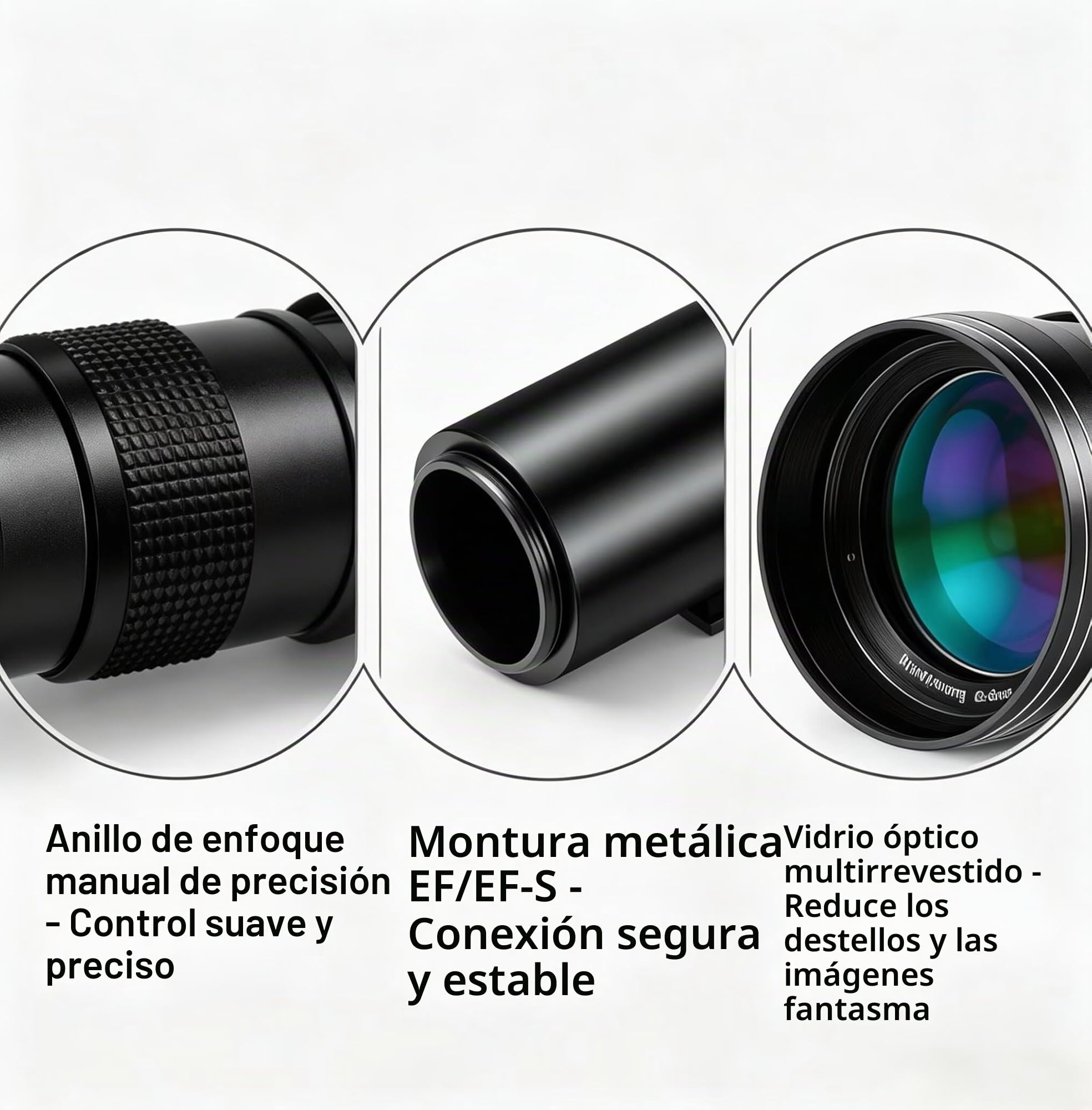 EF/F Teleobjetivo Lente JINTU 420-800mm F8.3 Objetiv EF Enfoque Manual para Canon Nikon D5300 D3400 d7200 d750 d3500 d7500 d5500 d3300 T8i T7 T7i T6 T6i 850D 750D 250D 200D 4000D 3000D 2000D 1500D