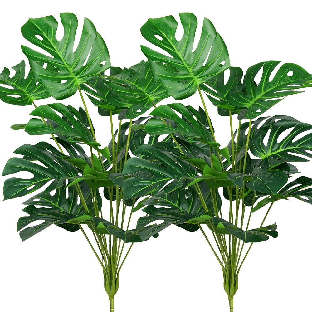 Melorca&Guilla 2-Pack 30 inch Large Fake Monstera