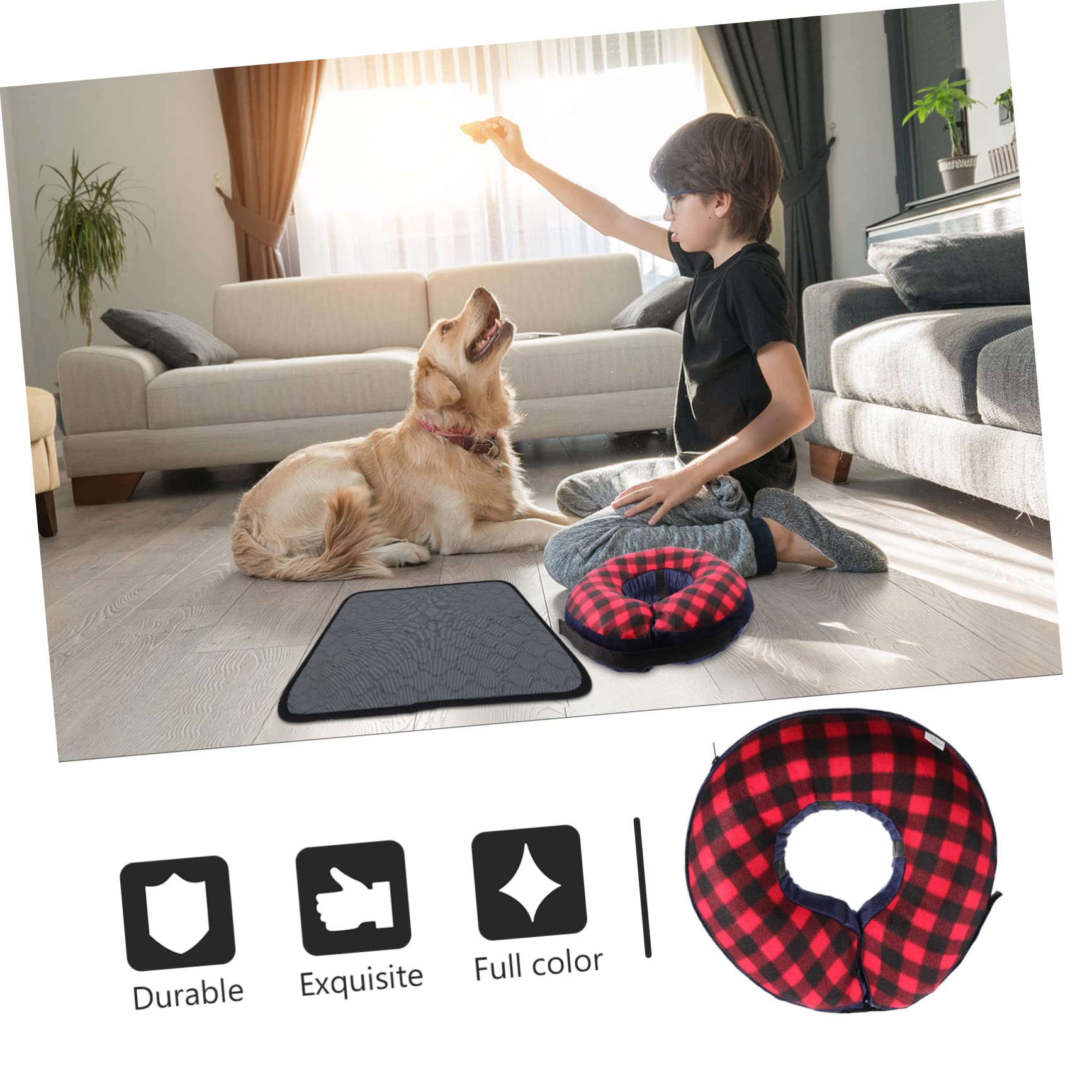 Ipetboom 3pezzi Collare Protettivo Gonfiabile Per Cani e Gatti Comfort e Sicurezza Per Facile Da Indossare e Rimuovere Per e Grooming Protegge Da Leccate e Graffi