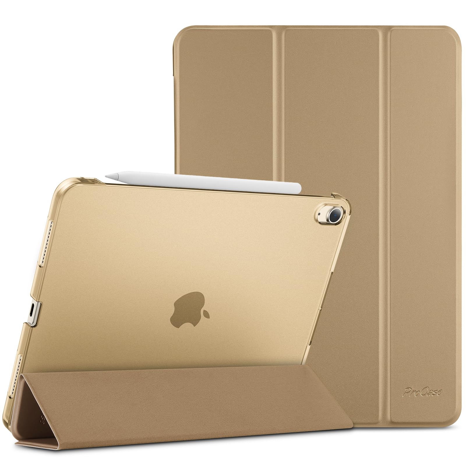 ProCase Smart Case for iPad Air 11-inch M3 2025/M2 2024/10.9" Air 5th 4th 2022 2020, Protective Cover for iPad Air 5 4 -Starlight