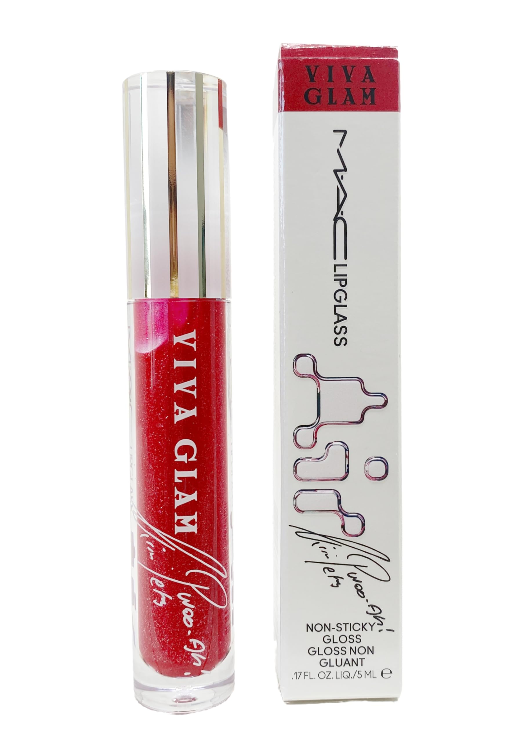 MAC VIVA GLAM Lip Glass Air Non-sticky Gloss - Viva KIMMITMENT 17 Fl Oz 5 ml Limited Edition