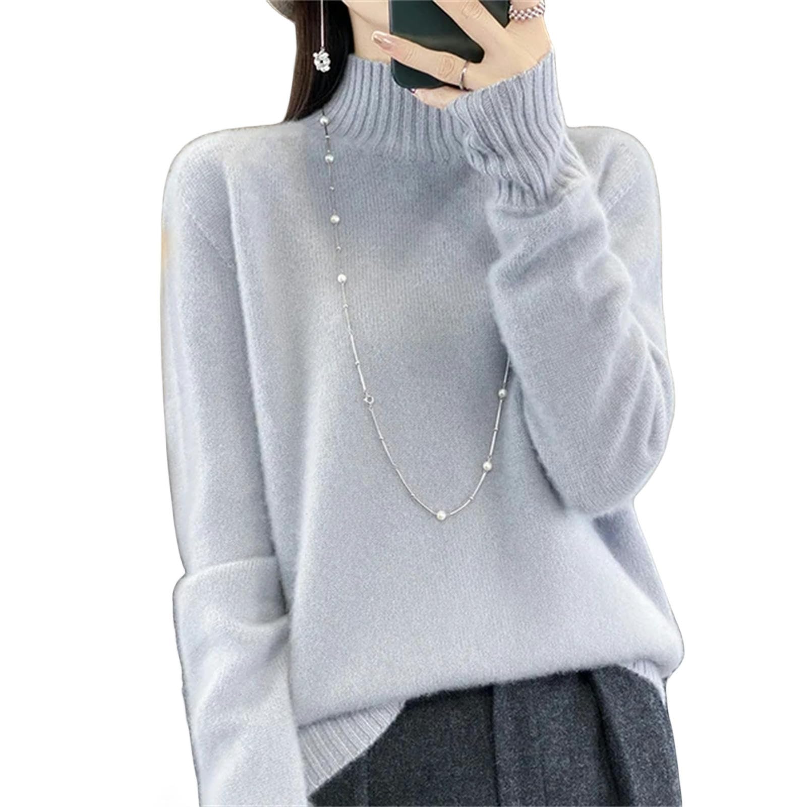Sweter damski na jesień i zimę sweter damski z golfem sweter luźna odzież damska