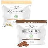 Grass-Fed Whey Protein Concentrate Bundle – Vanilla & Chocolate, 5lb Each (10lb Total) – All Natural, Hormone-Free, Pasture Raised, High Protein Powder for Muscle Recovery & Growth