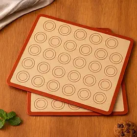 Kit 2 Tapete Antiaderente De Silicone Com Fibra De Vidro 40x30 Cm, Para Forno E Confeitaria, Reutilizável, Fácil De Limpar, Ideal Para Massas, Biscoitos, Pizzas, Doces E Uso Diário (2)