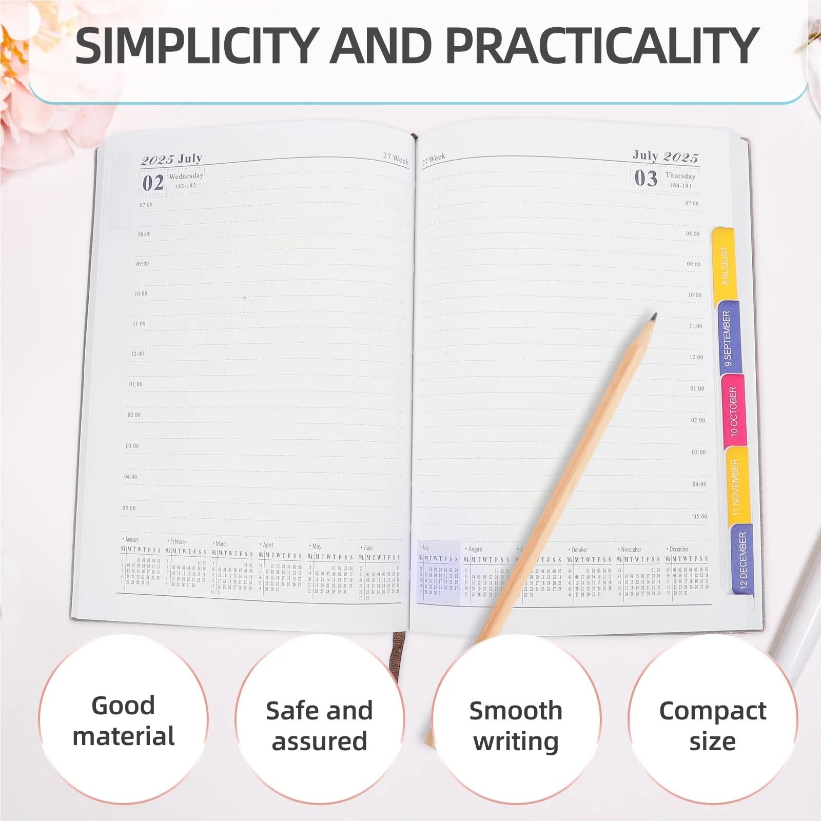 Zeitplan Datum Planer Notizblock Hochzeit Notebook PU Haushalt Veranstalter Journal Buch für Euren