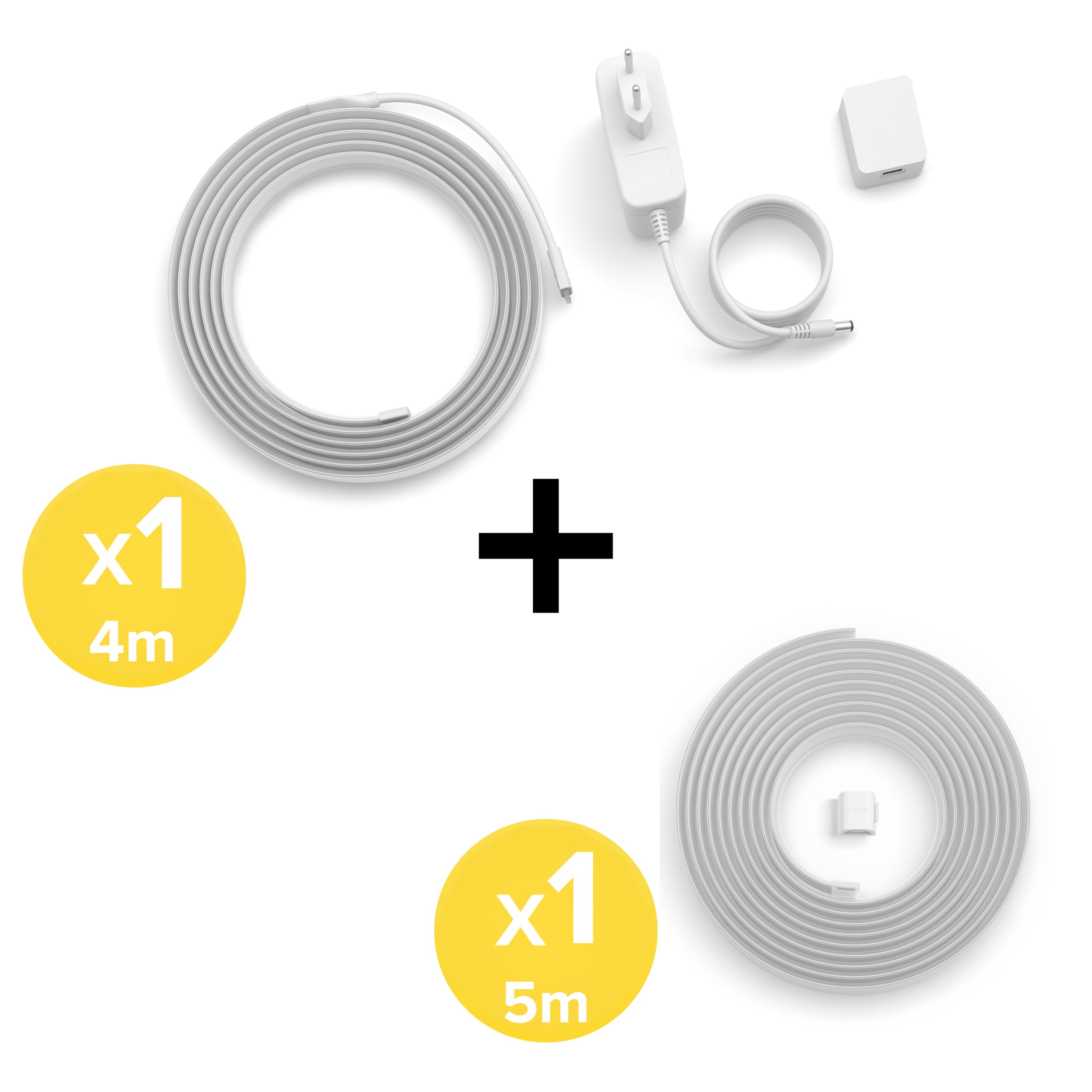 Philips Hue Flux - Tira de luces LED (9 m, luz blanca y de colores, incluye cable de alimentación), color blanco y blanco