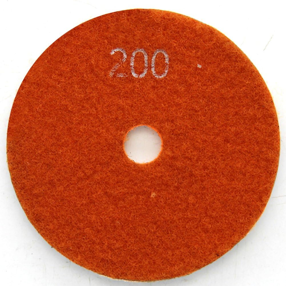 Diamond Wet Polishing Pads Sanding Grinding Discs Tools 10 Pcs Set for Granite Marble Stone 5" Grit 200