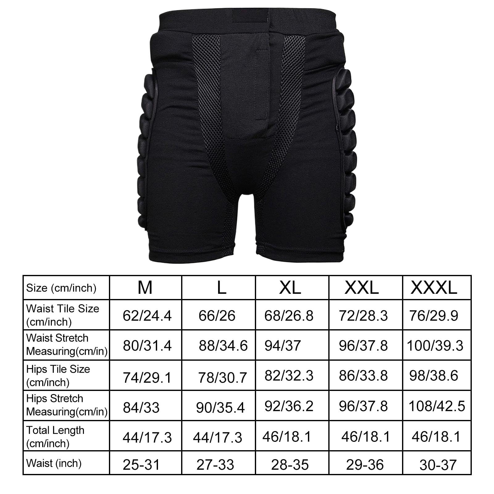 Short de Protection des Hanches, Coussinets de Fesses pour Le Patinage - Shorts rembourrés Shorts de Patinage,Protection de Pantalon de Protection, Coussinets de Protection des Hanches, Short de vélo