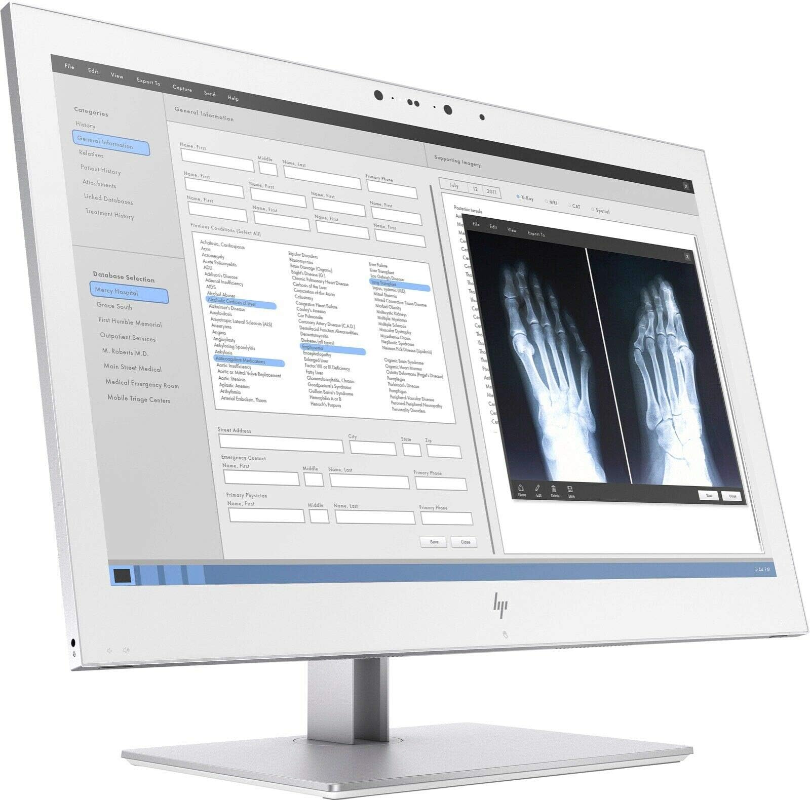 HP HC270CR HCE 27IN 2560X1440-QHD 3M:1-Contrast 12MS-Response VGA/HDMI/DP LED Display W/Pivot/Swivel/TILT-Adjustment Webcam & Speakers White 3YR