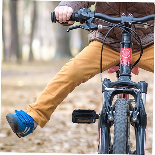 Miniatura 7 de INOOMP 1 par de pedales de bicicleta para niños, pedales de bicicleta de montaña, pedales de plataforma de bicicleta, pedales de eje para niños,