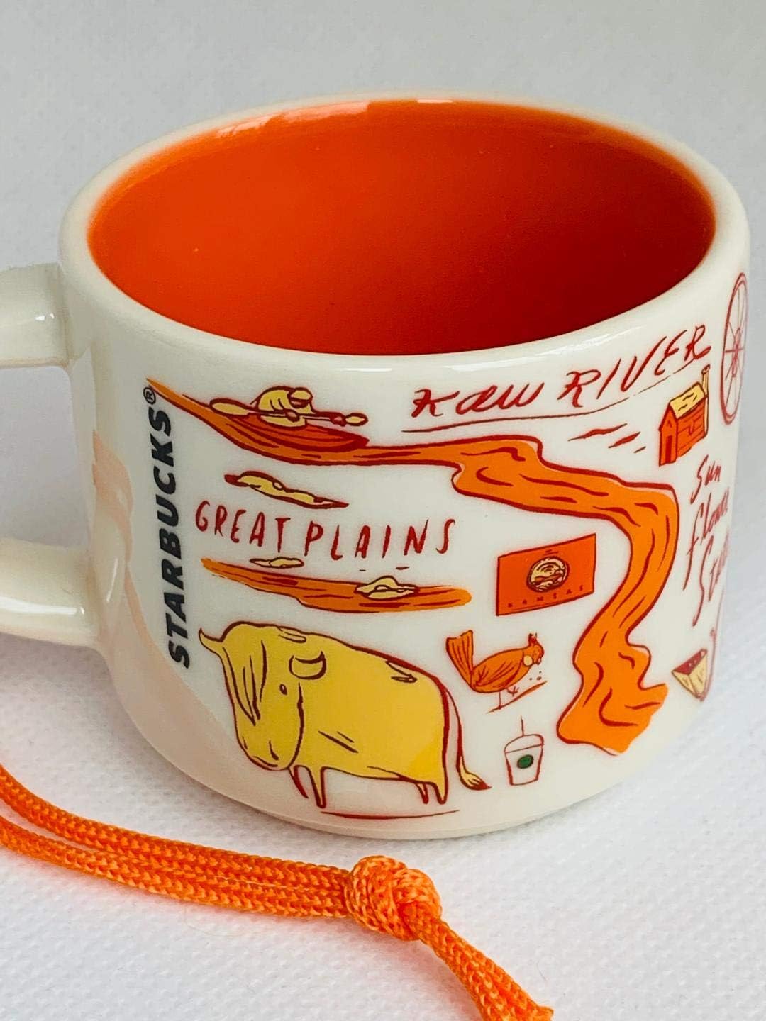 Starbucks KANSAS BEEN THERE SERIES ACROSS THE GLOBE COLLECTION Ceramic Coffee Demitasse Mug ORNAMENT 2 Fl Oz - Image 3