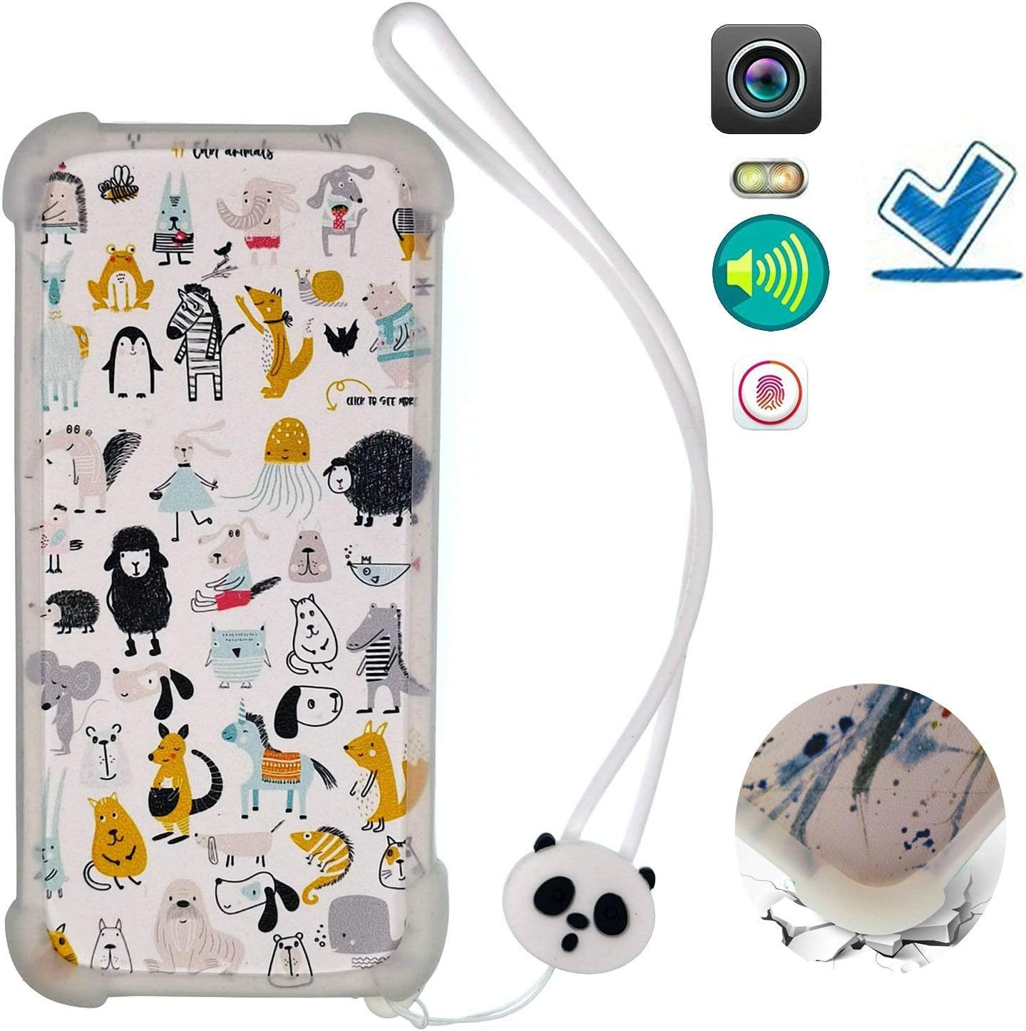 HYJKB Case for Coolpad Fengshang Max A8-930 Case Silicone border + PC hard backplane Cover DWTJ