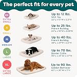 FurHaven Lit de chien pour petits chiens supplémentaires & Chats, Bolster Crate Pad avec base souple et support pour les porteurs & Kennels, Lavable en machine, Extra petite, Sherpa polaire, Crème