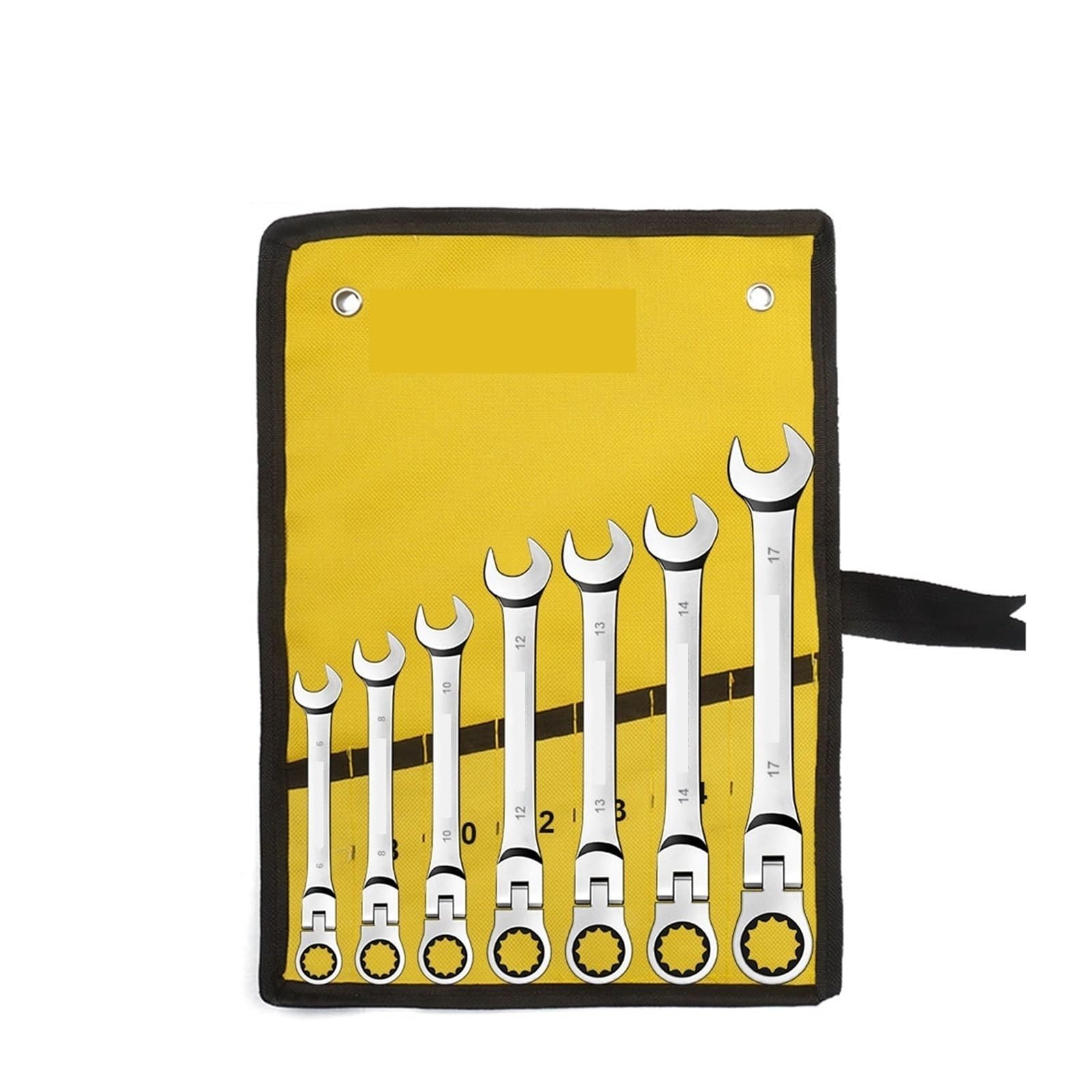 OLAQWENB Ratcheting Wrench Set,Combination Spanner kit, Hand Tools Socket Key Ratchet Set(7pcs)