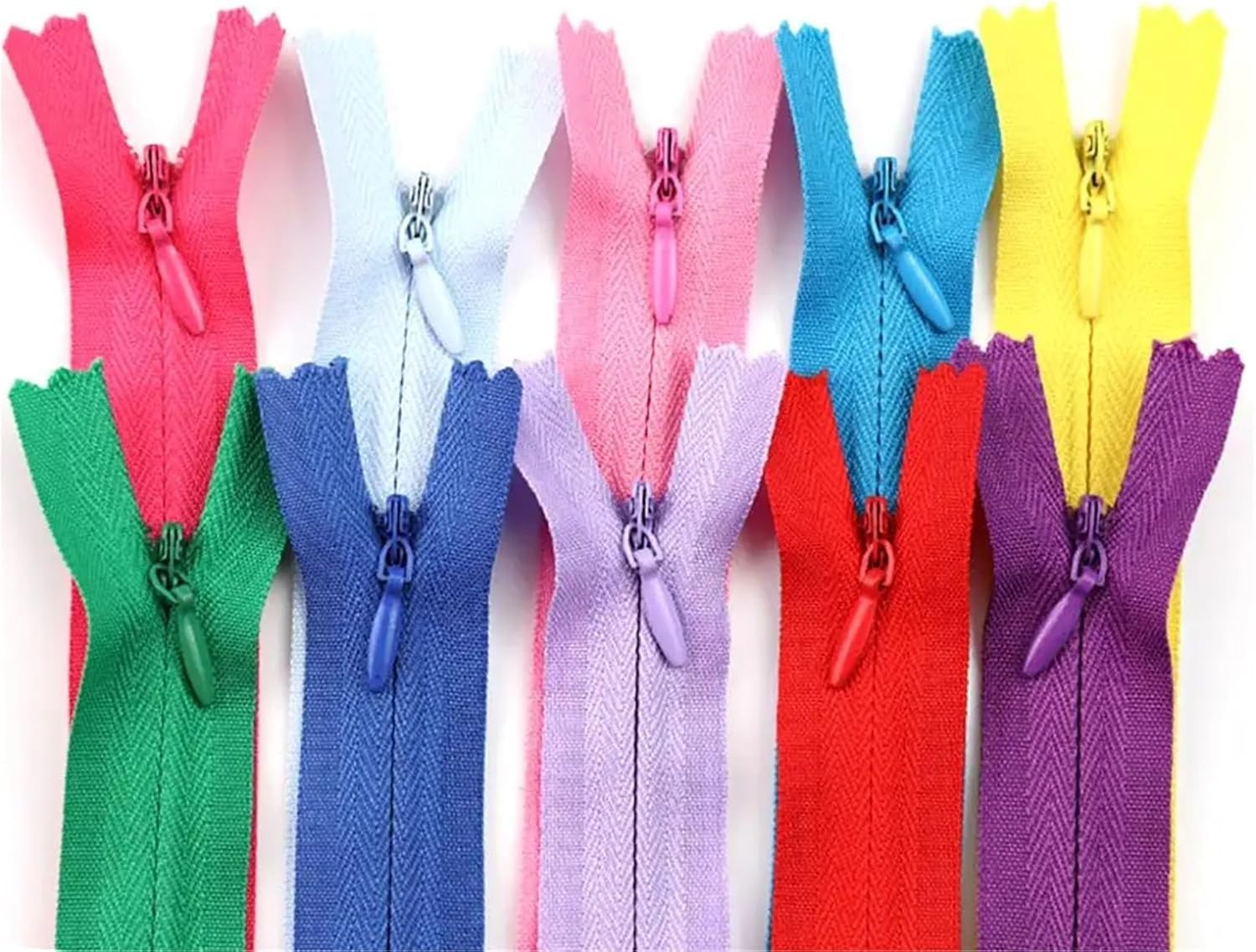 Cremalleras, Cremallera 10 unids/pack 3# bobina de nailon Invisible for accesorios de costura de tela artesanal DIY(70cm)