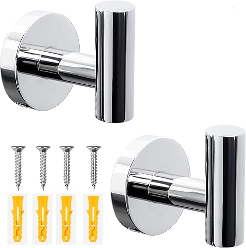 Miniatura 16 de Ganchos para toallas de baño, para bata de baño, gancho de pared negro mate, gancho de pared de acero inoxidable resistente para colgar puerta,