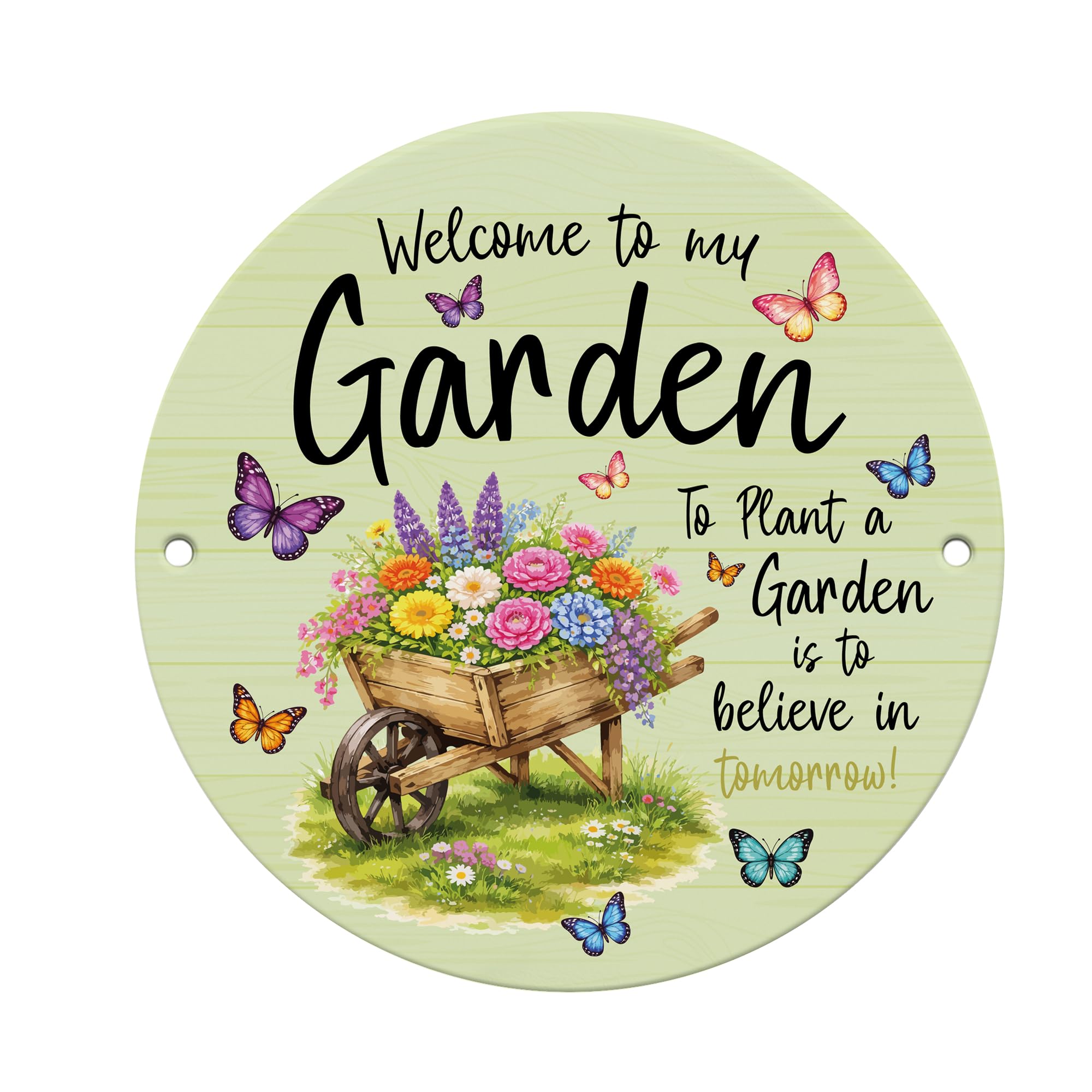 Red Ocean Welcome To My Garden Plaque For Outside Acrylic Garden Signs Hanging Shed Sign Yard Plaque Gifts For Women Her Home Decor
